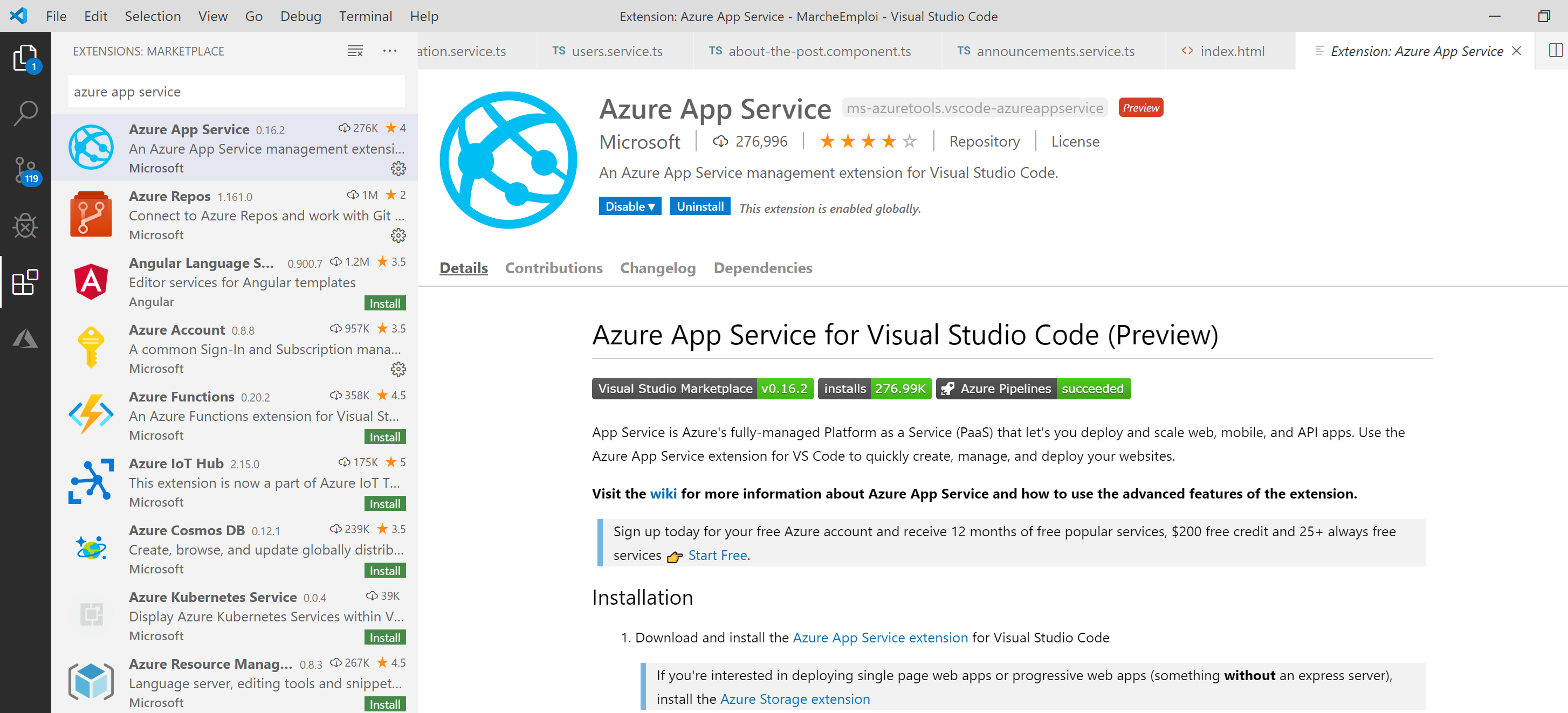 Deploy Angular 8 App From Visual Studio Code To Azure Learn Technologies